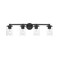 Z-Lite Thayer Vanity, 4-Light, 30.75 In.W x 5.75 In.L x 8.75 In.H, Matte Black/Clear 742-4V-MB - alternate 5